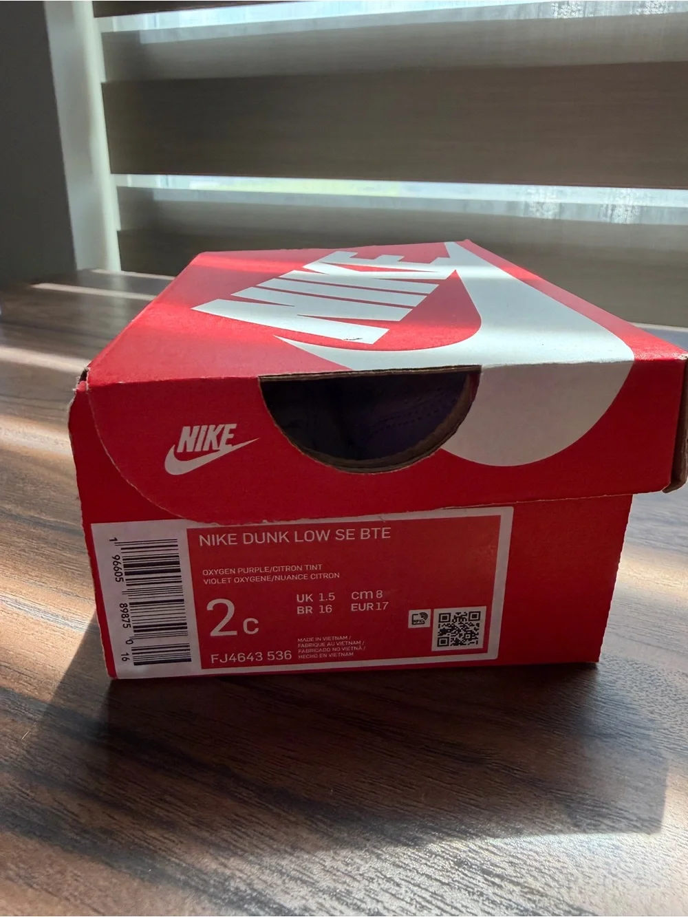 Nike Dunk Kids Low-Top Sneakers/ Box 2C
